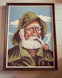 Broderad fiskargubbe