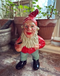 Tomte - stående som kan hålla i ett ljus