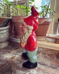 Tomte - stående som kan hålla i ett ljus