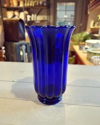 Blå glasvas