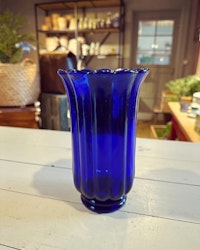 Blå glasvas