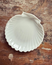 Snäckfat vitt glas