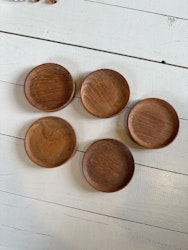 Glasunderlägg i teak 5st