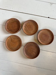 Glasunderlägg i teak 5st