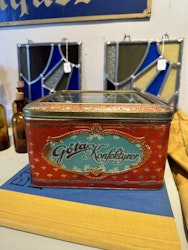 Plåtburk Göta Cacao med glas i locket (speciell frakt)