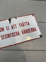 Skylt desinficera