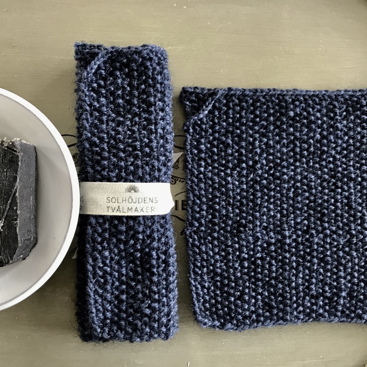 Tvättlapp i ull från Solhöjdens Tvålmakeri