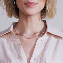Lucy Necklace Multi Pink Steel