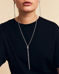 Tinsel Festive Necklace Silver