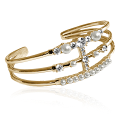 PEARL CRYSTAL CUFF ARMBAND