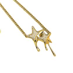 MELTED STAR PENDANT NECKLACE