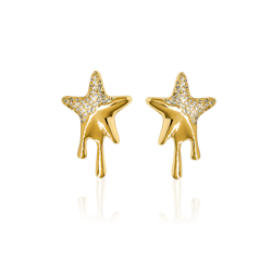 MELTED STAR STUDS EARRINGS