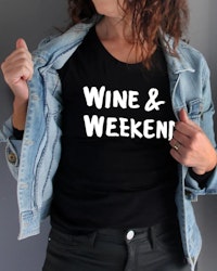 Wine & Weekend t-shirt svart