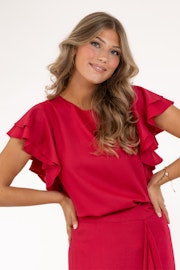 Vanessa Blouse Scarlet Red