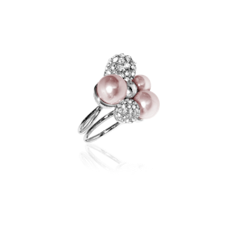 BERRY PEARL SPARKLE MAXI RING - LJUSROSA
