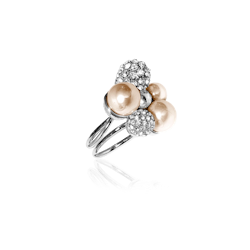 BERRY PEARL SPARKLE MAXI RING - CHAMPAGNE