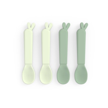 Bestick - skedar 4-pack - Kiddish Lalee Green