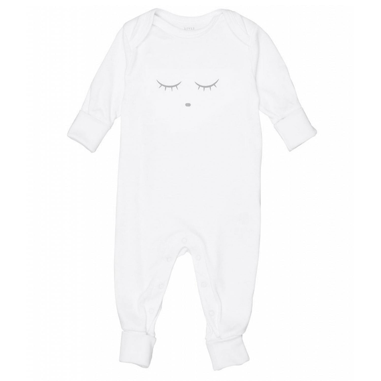 Overall, Sleeping cutie coverall - vit/silver