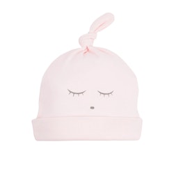 Mössa, sleeping cutie rosa/grå