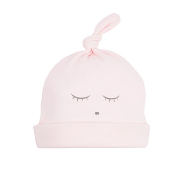 Mössa, sleeping cutie rosa/grå
