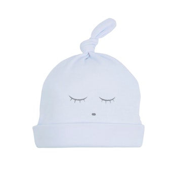 Mössa, sleeping cutie blå/grå
