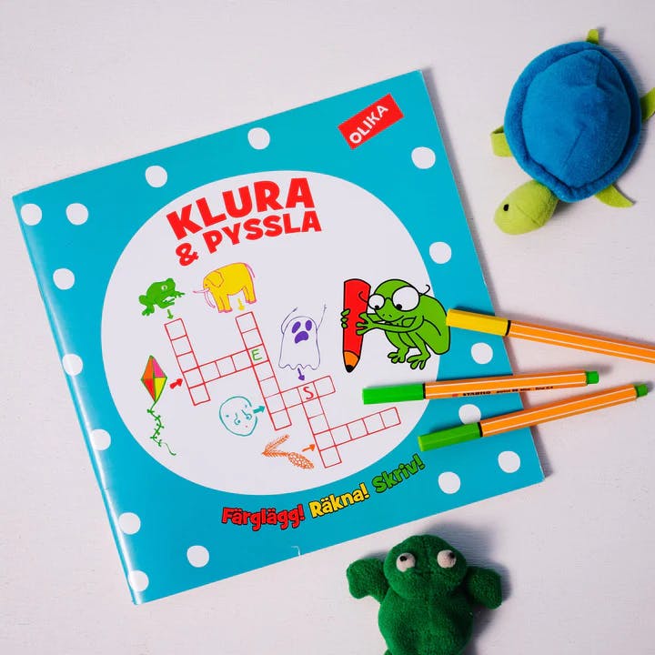 Klura & Pyssla - Färglägg, räkna och skriv!