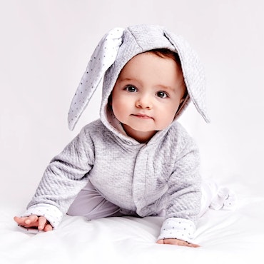 Cardigan Bunny Grey/White