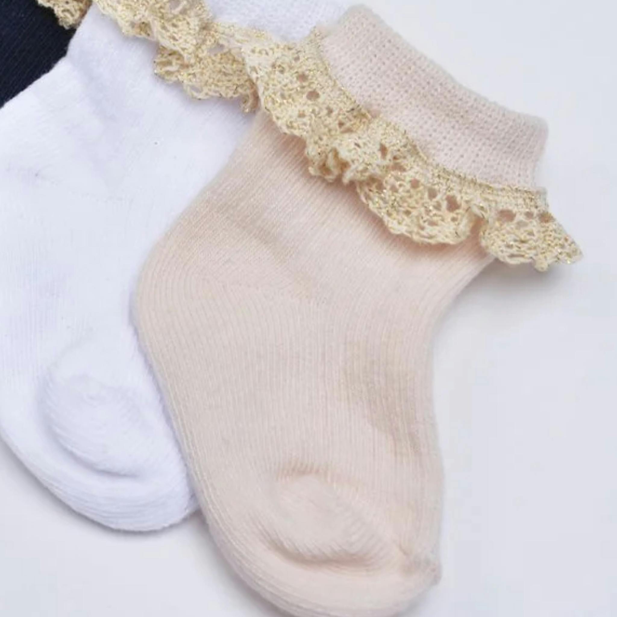 Strumpa - Lace Socks pink