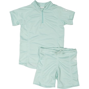 UV-set Kortärmad tröja och shorts - Mint