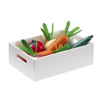 Grönsaker i låda - trälek