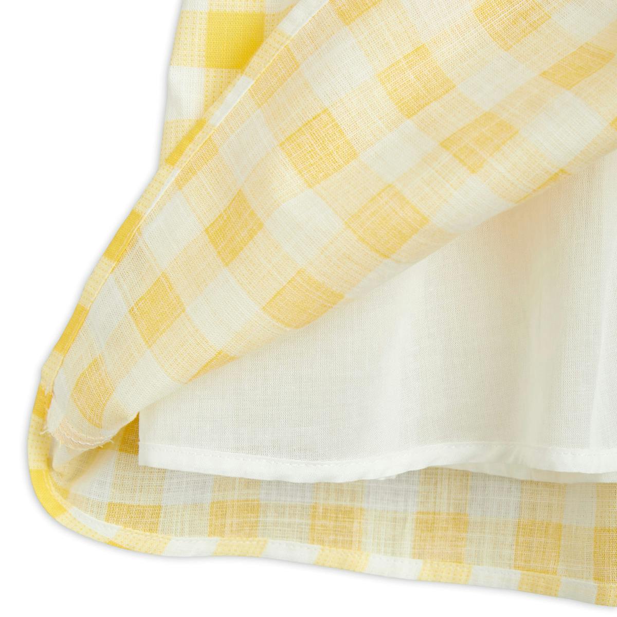 Klänning - Gingham check woven  (Yellow)