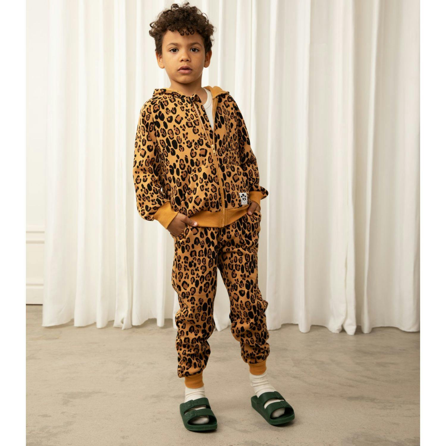 Mini Rodini - Zip hoodie basic leopard - Brands For Kids - Barnbutik på  nätet - Barnkläder och leksaker