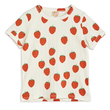 T-Shirt - Strawberries - Offwhite