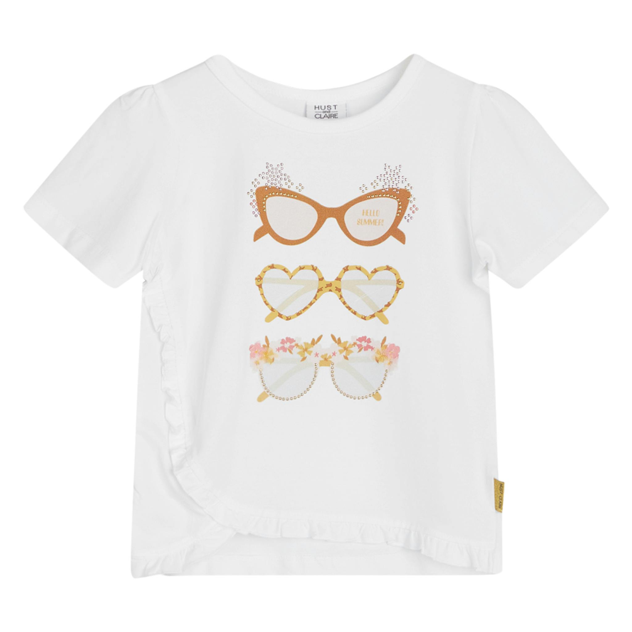 Fin tröja till barn med solglasögon och glitterdetaljer från Hust & Claire.