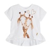 Fin t-shirt till barn med två kära giraffer och glitterguld hjärta från Hust & Claire.