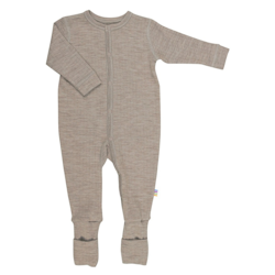 Bodysuit i merinoull - Beige