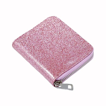 Plånbok - glitter rosa