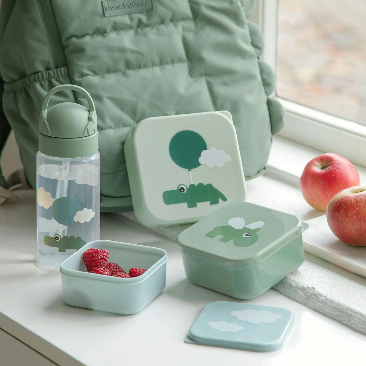 Snack box set 3 pack - Happy clouds Green