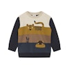 Härlig sweatshirt mönstrad med en panter och flodhäst från Hust & Claire.