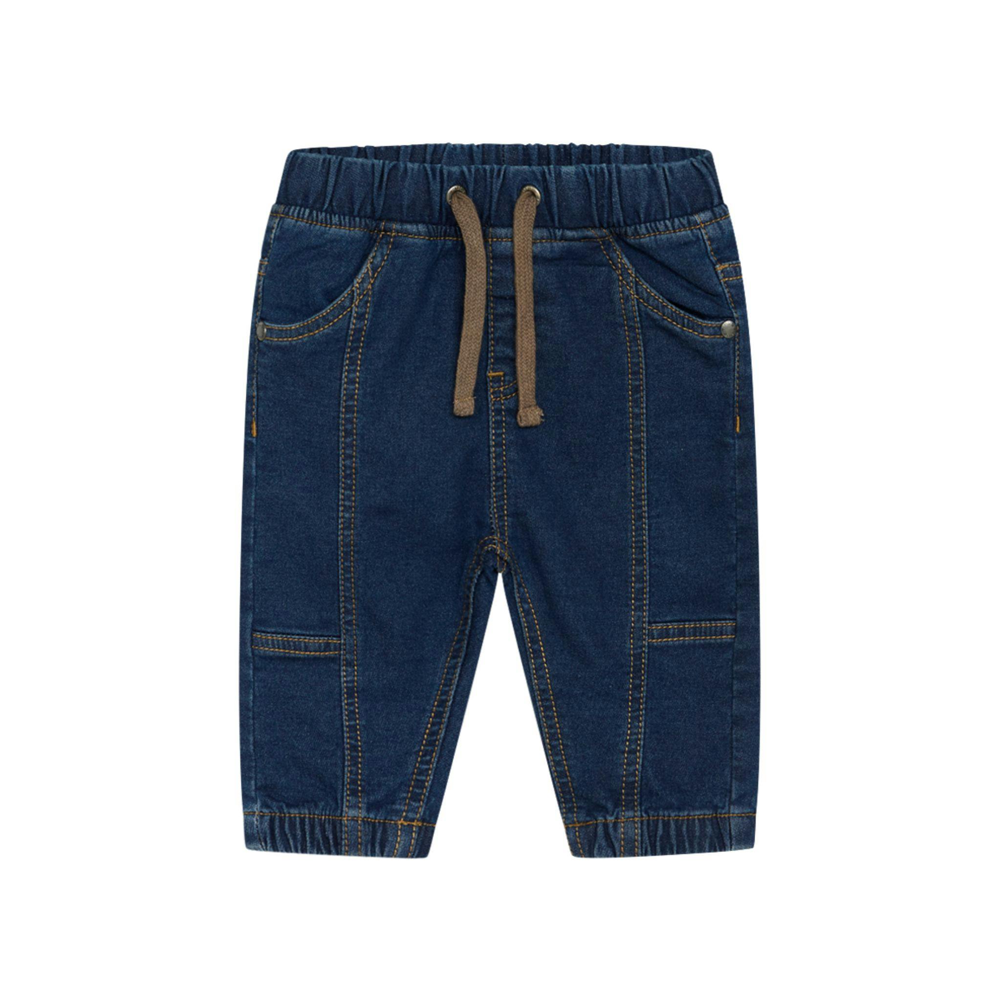 Sköna jeans till baby elastisk byxa med resår i midjan från Hust & Claire.