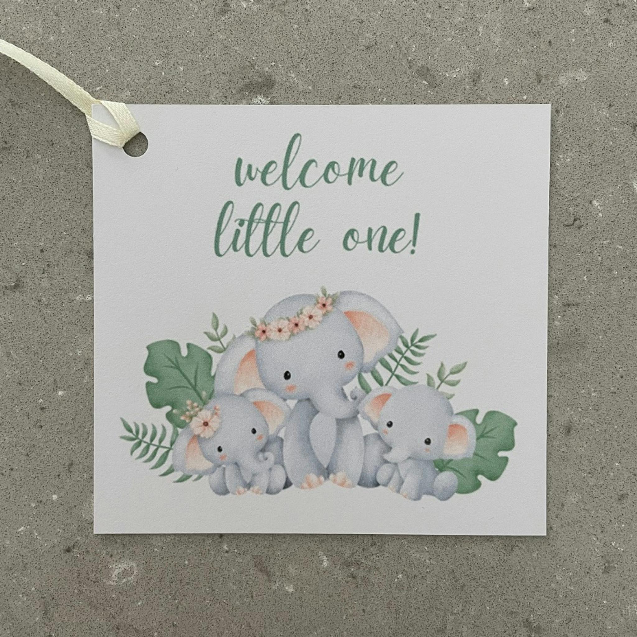 Kort - Welcome little one - elefanter
