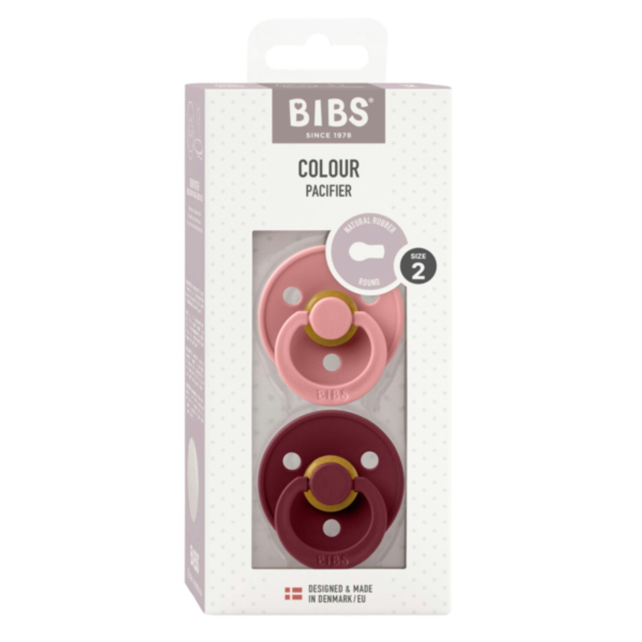 BIBS napp - 2-pack Dusty Pink/Elderberry 6+mån