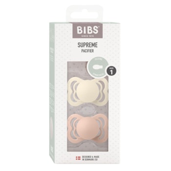 BIBS napp - 2-pack Supreme Ivory/Blush 0+mån