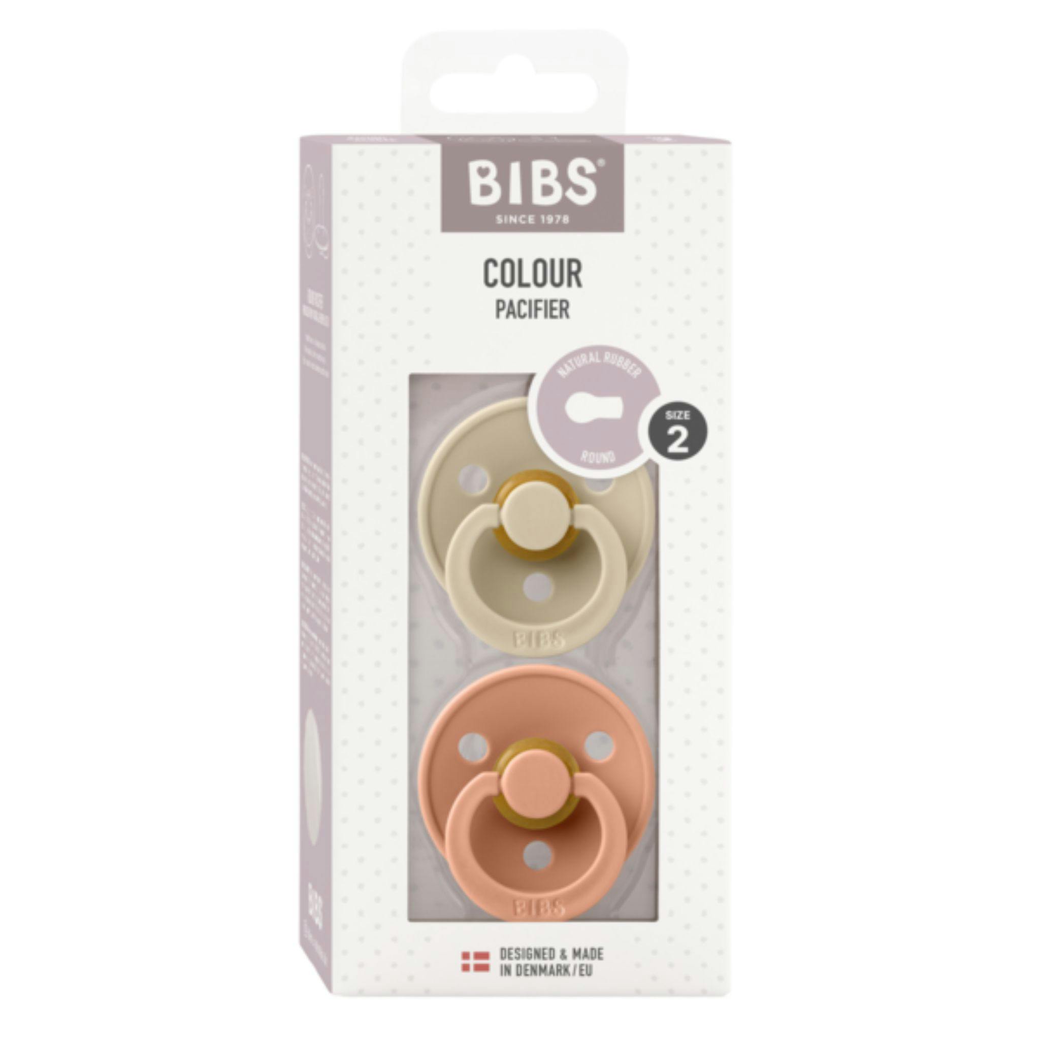 2-pack Bibs colour nappar i färgerna vanilla och peach.