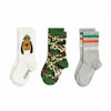 3-pack ribbade strumpor camo, adored och bloodhound från Mini Rodini.