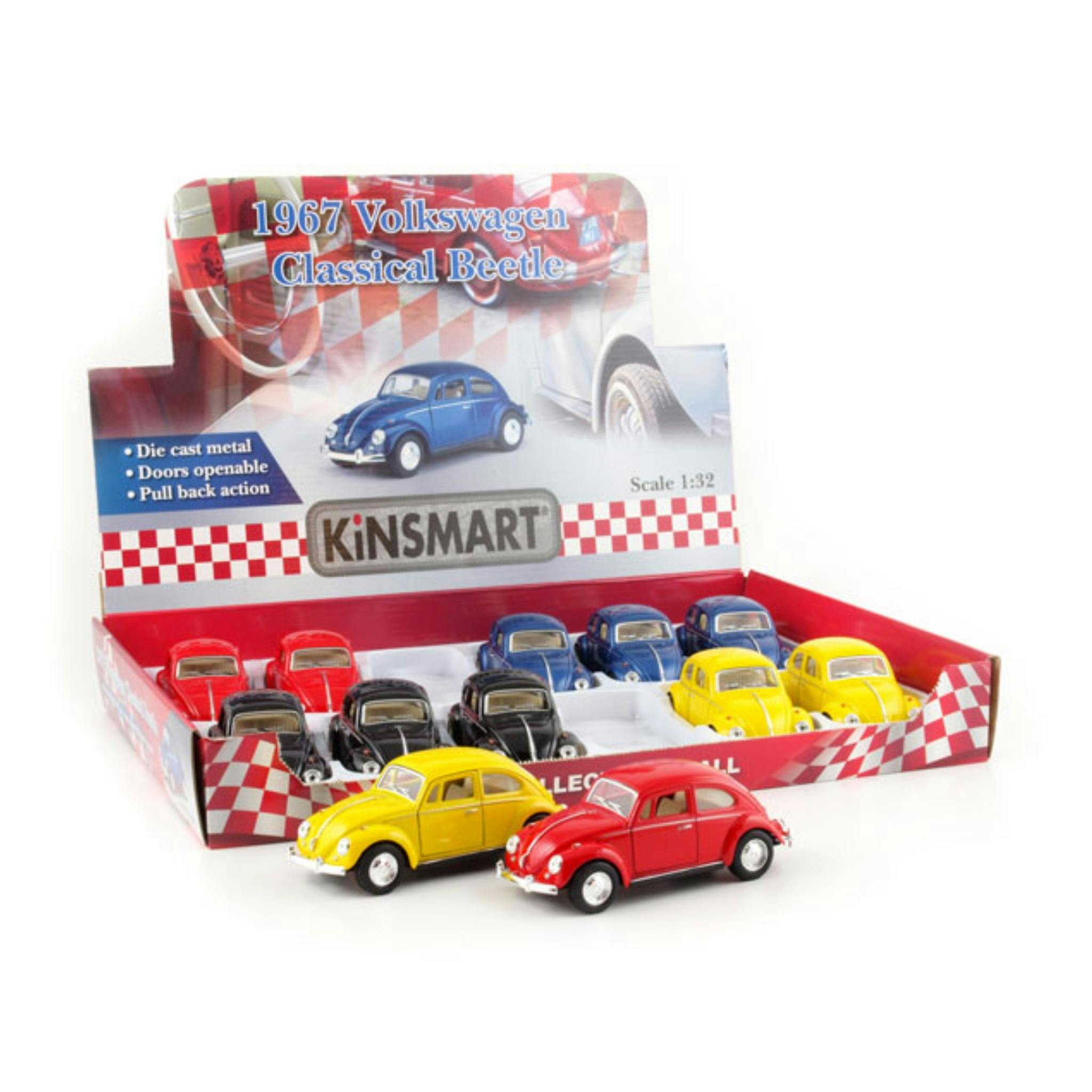 Kinsmart, kopia av Volkswagen Classical Beetle 1967 i skalan 1:32.