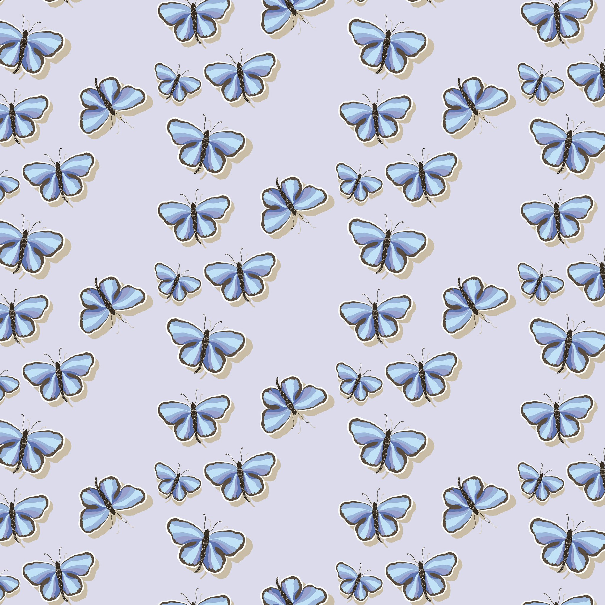 fjärilar blått blåvinge hållbart bomull gots design mönster inredning kuddfodral