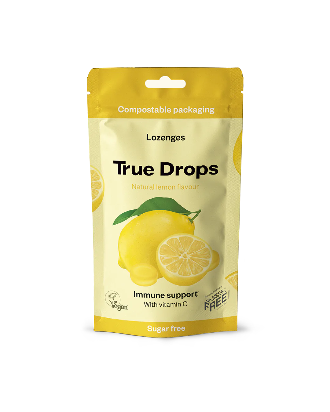 True Drops Lemon Keto Sockerfria-Halstabletter