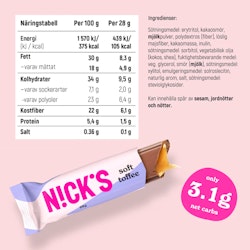 Nicks Soft Toffee Bar Keto 28g