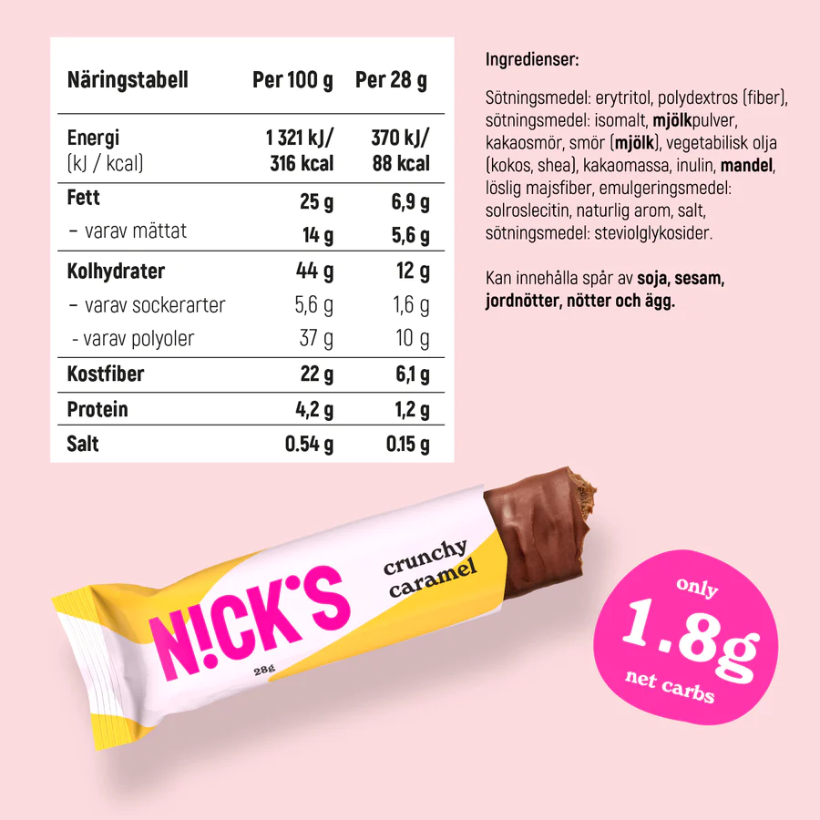 Nicks Crunchy Caramel Keto 28g